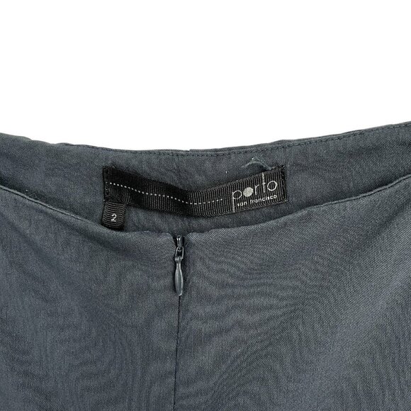 Porto San Francisco Cropped Cuffed Hem Pants Gray Size 2 Front Zipper - Picture 4 of 10